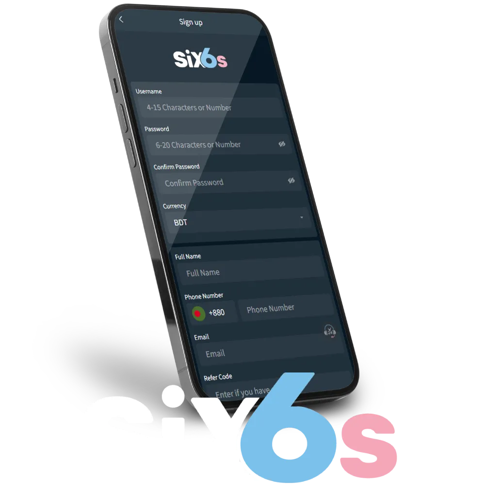 Follow our guide to create an account on Six6s.